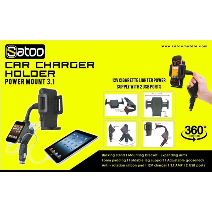SATOO CAR CHARGER / SATOO CHARGER MOBIL / SATOO USB CHARGER MOBIL
