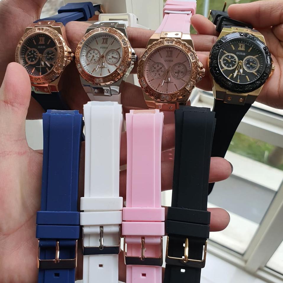 SV.26Au22ᵞ • Tali Jam Tangan Guess Rubber Strap Jam Tangan Guess  W1053L1 W1053L2 W1053L3 W1053L7