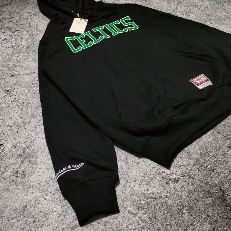 SWEATER HOODIE CELTICS BORDIR HITAM AUTHENTIC PREMIUM FULLTAG &amp; LEBEL