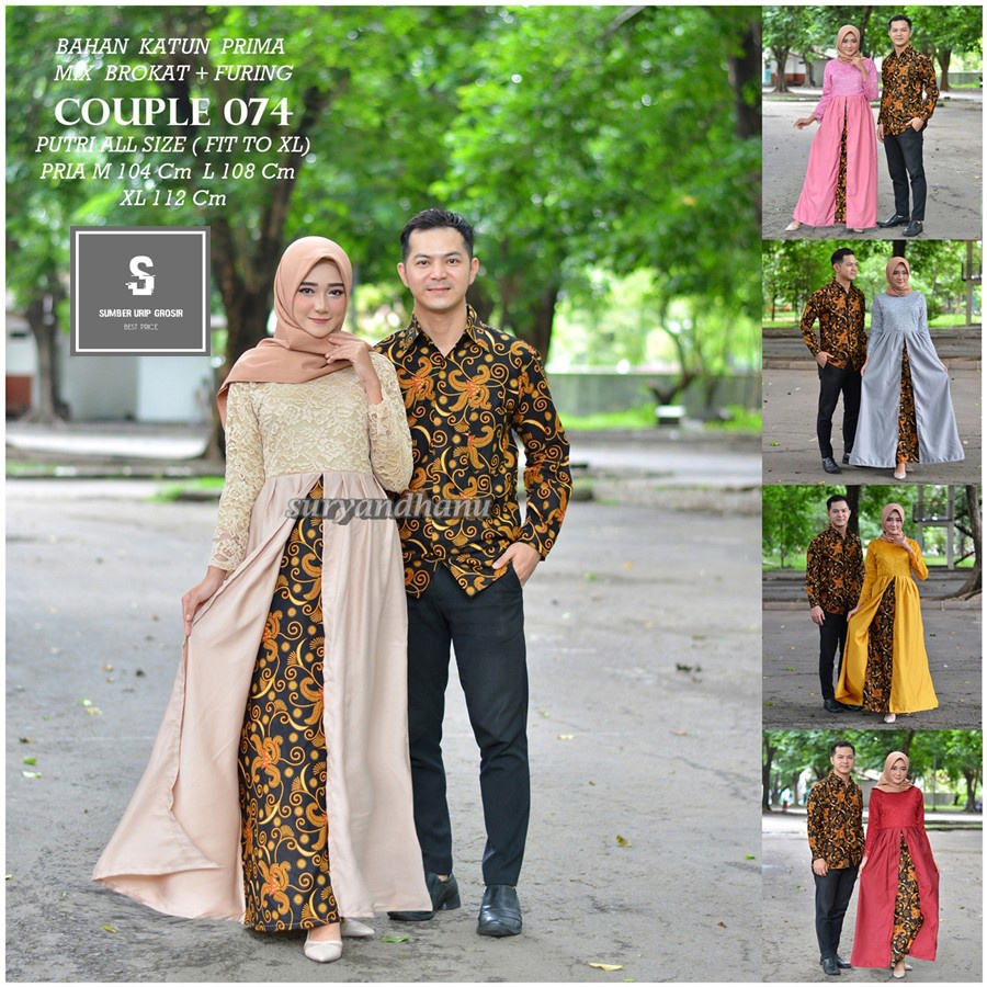 Baju Tenun Couple - Couple Siera Tenun White Ivory - Couple Tenun - Baju Prewedding - Baju Kondangan