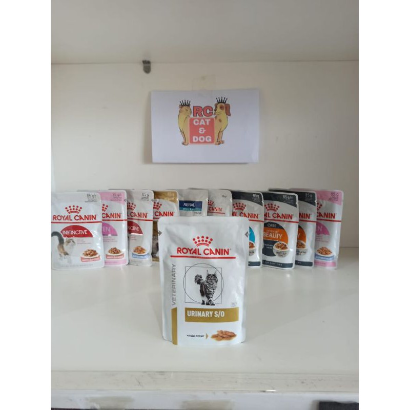 CAT FOOD RC ROYAL CANIN VETERINARY URINARY S / O POUCH SACHET 100 GR UNTUK GANGGUAN PIPIS KENCING