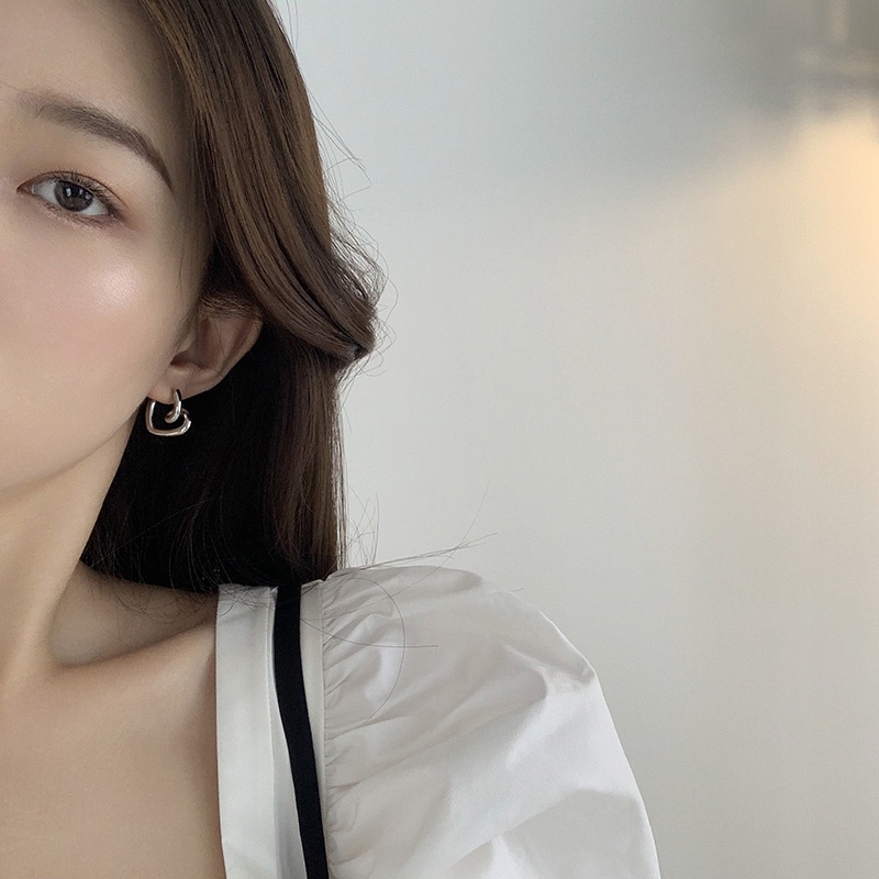 Anting Tusuk Sterling Silver 925 Model Hati Untuk Wanita