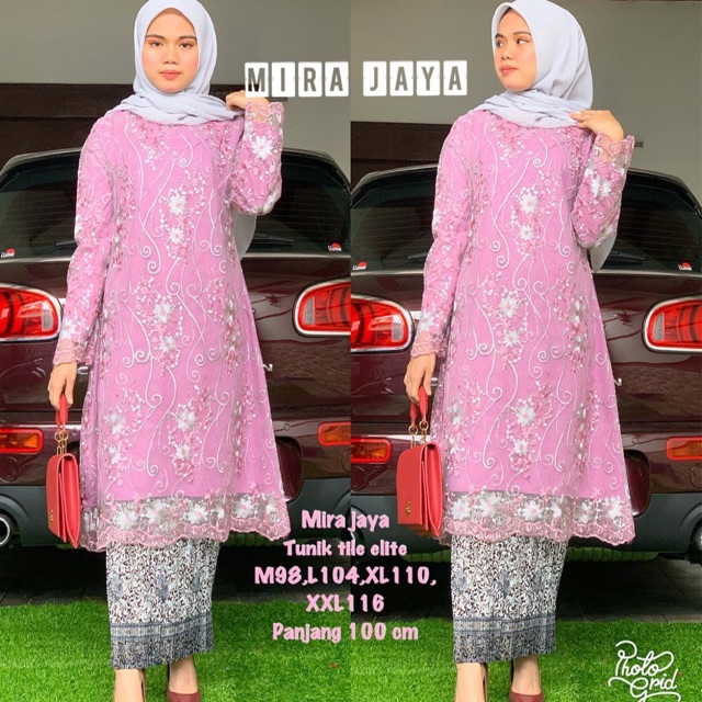 Setelan Tunik Burkat elite Ori Mira Jaya