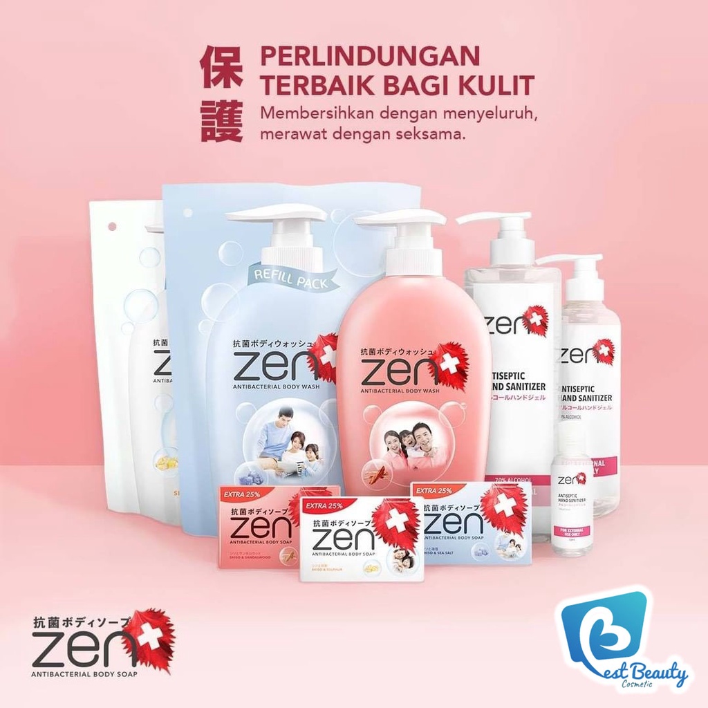 ★ BB ★ Zen Antibacterial Body Wash - Refill 450 mL - Botol 500 mL - Shiso &amp; Seasalt - Shiso &amp; Sandalwood - Shiso &amp; Sulphur - Shinzui