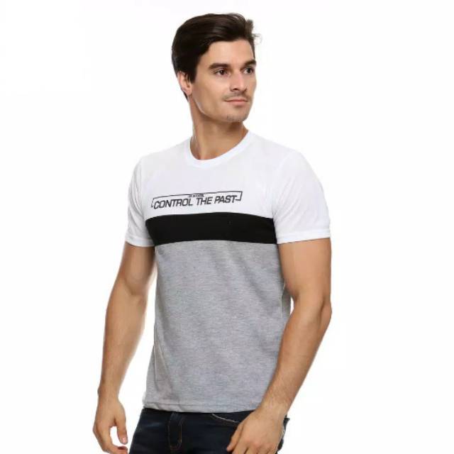 AR89 Pakaian Pria T-shirt 3 Warna (Putih/Hitam/Abu)