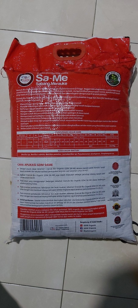 Gdm Granule Bio Organik Same Pupuk Padat Tanaman