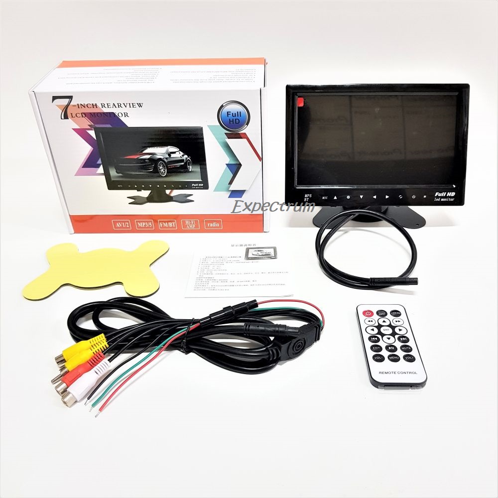 LCD Monitor 7 inch MP5, BT, USB, MMC, TFT Ondash -  Monitor Back Camera