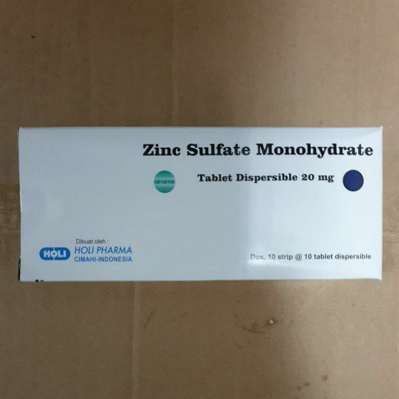 Zinc 20mg Zink  /box isi 10strip