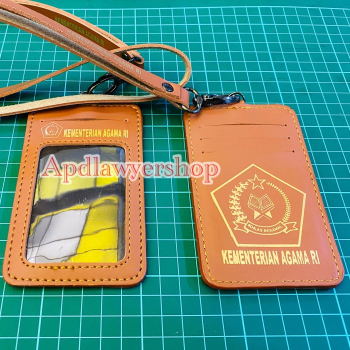 

Limited Name Tag Id Card Tali Kulit Kementerian Agama Ri Kemenag Ri Premium Diskon