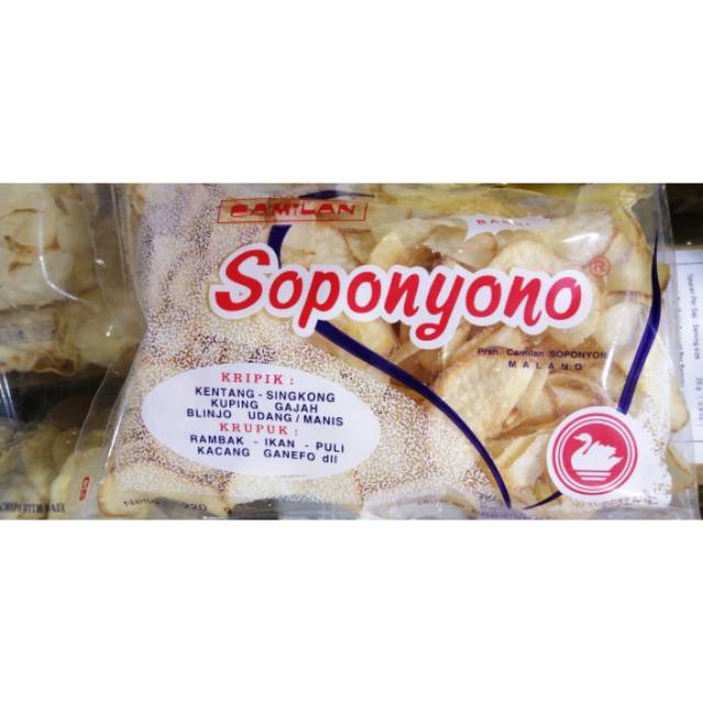 

SOPONYONO Kripik Singkong manis asin enak gurih khas Malang 220gr