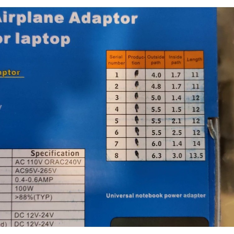 ADAPTOP LAPTOP UNIVERSAL 12V-24V 12 VOLT 24 VOLT MULTI FUNGSI