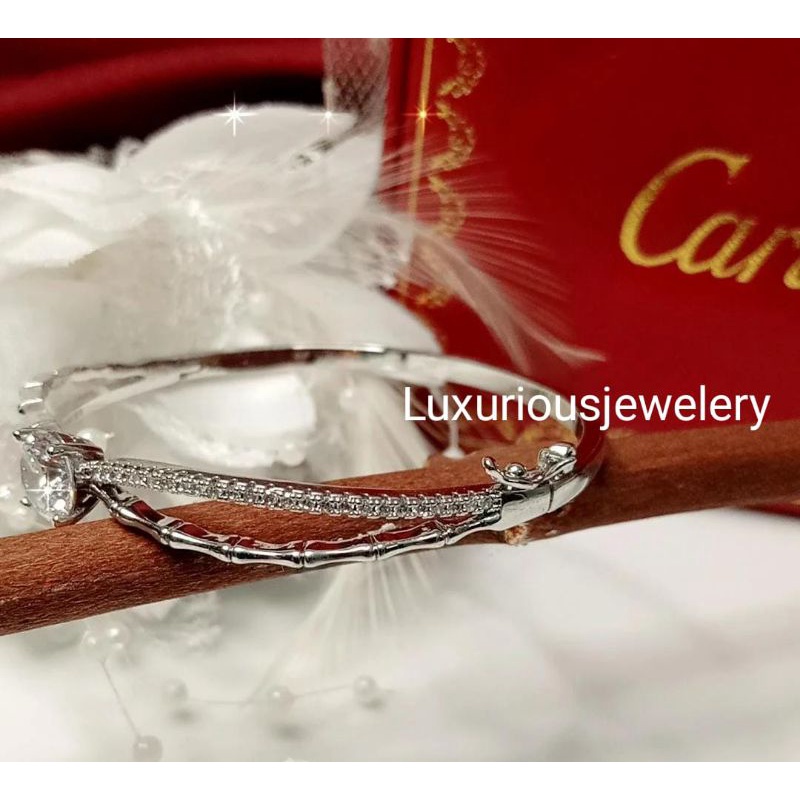 Luxuriousjewelery- Gelang Bangle Solitaire premium Replika Berlian