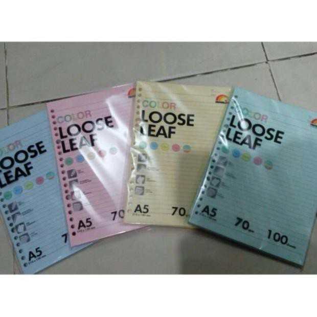 

Berkualitas Kertas loose leaf paperline A5/ isi binder 20ring & 26ring multy fungsi