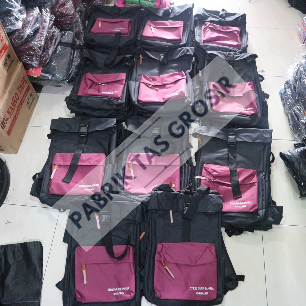 Jual Tas Grosir Sablon Bordir Souvenir Seminar Kit Promosi Diklat Murah Bagus Berkualitas Kuat Awet