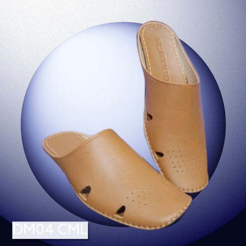Sandal Selop Kulit Premium Pria Platinio | Sandal Selop Bustong Kulit | Selop Moccasin Kulit Pria