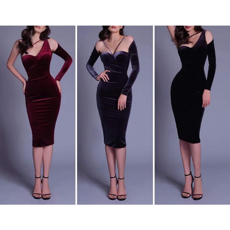 Kain Bludru Velvet Premium Dress Suede Beludru