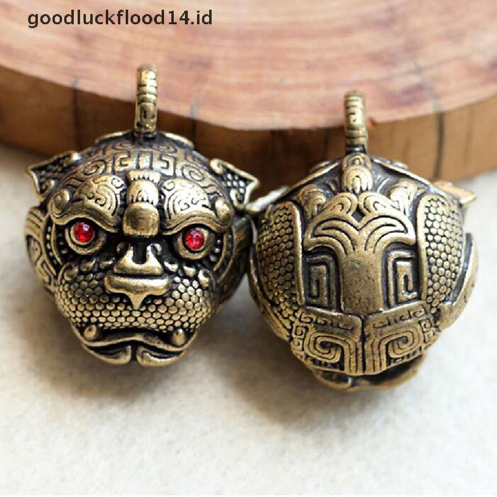 [OOID] Metal Brass Tiger Key Chains DIY Hangings Jewelry Accessories Vintage Figurines ID