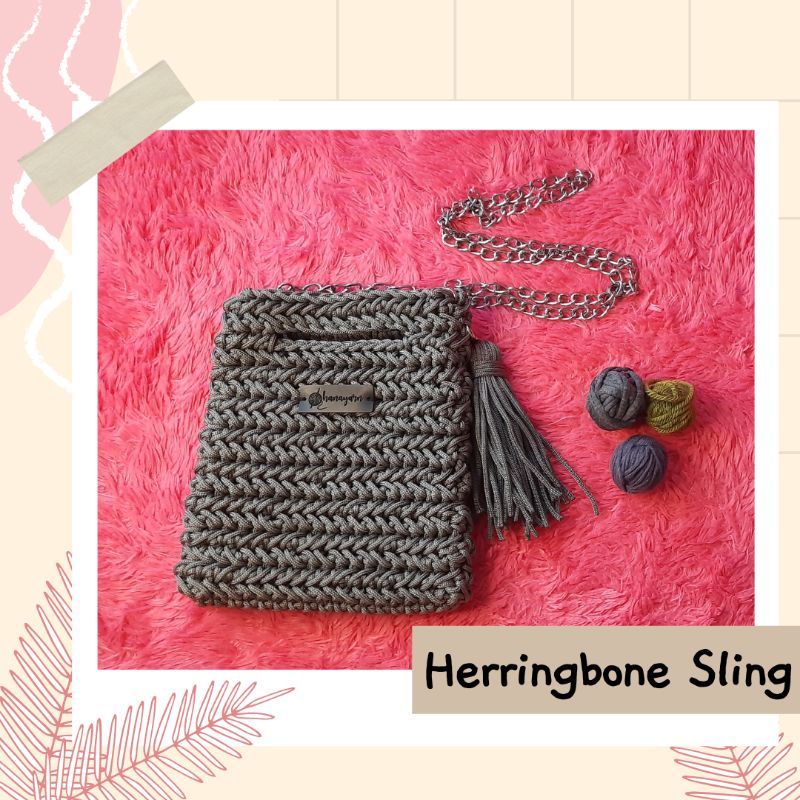 Handphone Bag/ Herringbone Sling