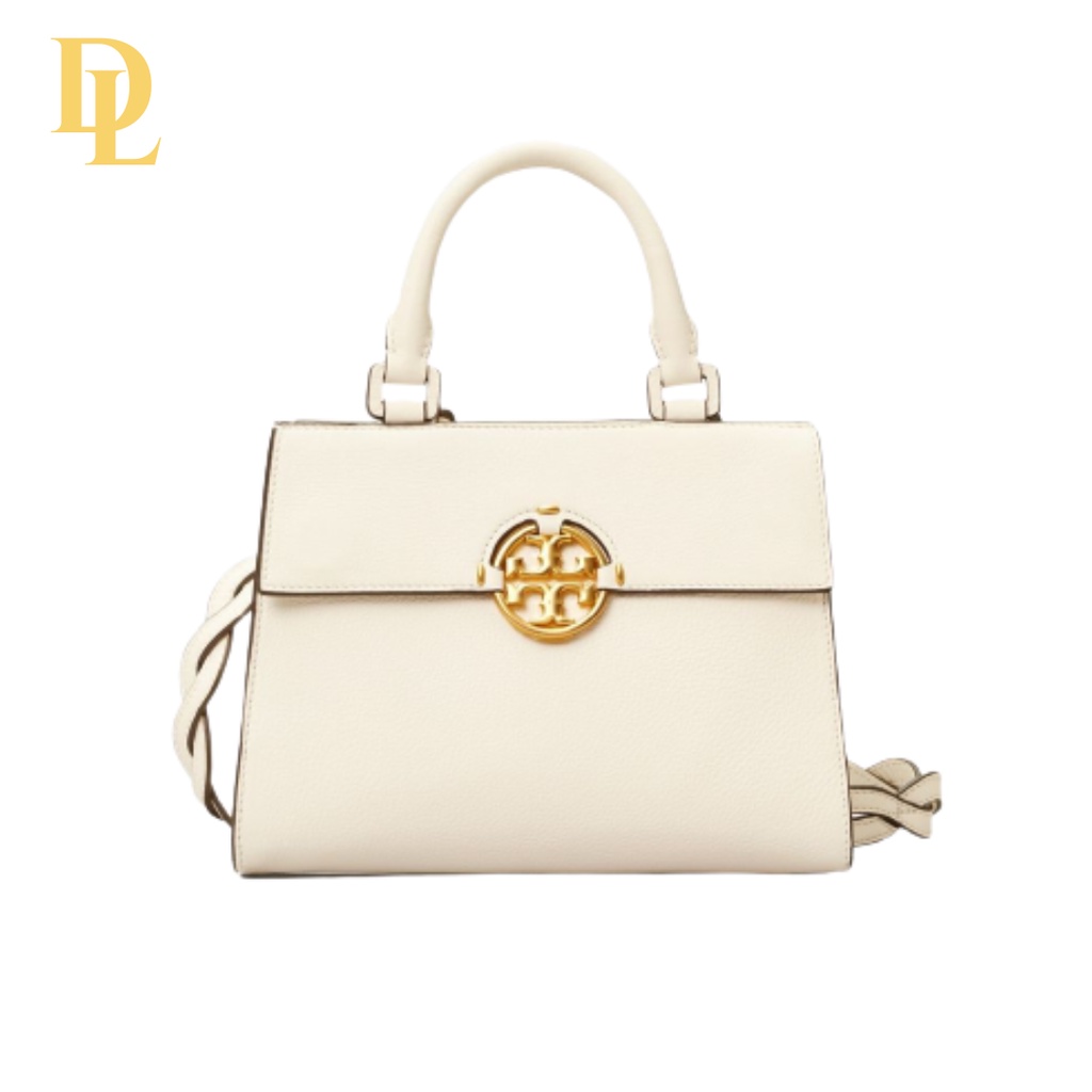 Tory Burch Miller Top Handle Satchel White Leather