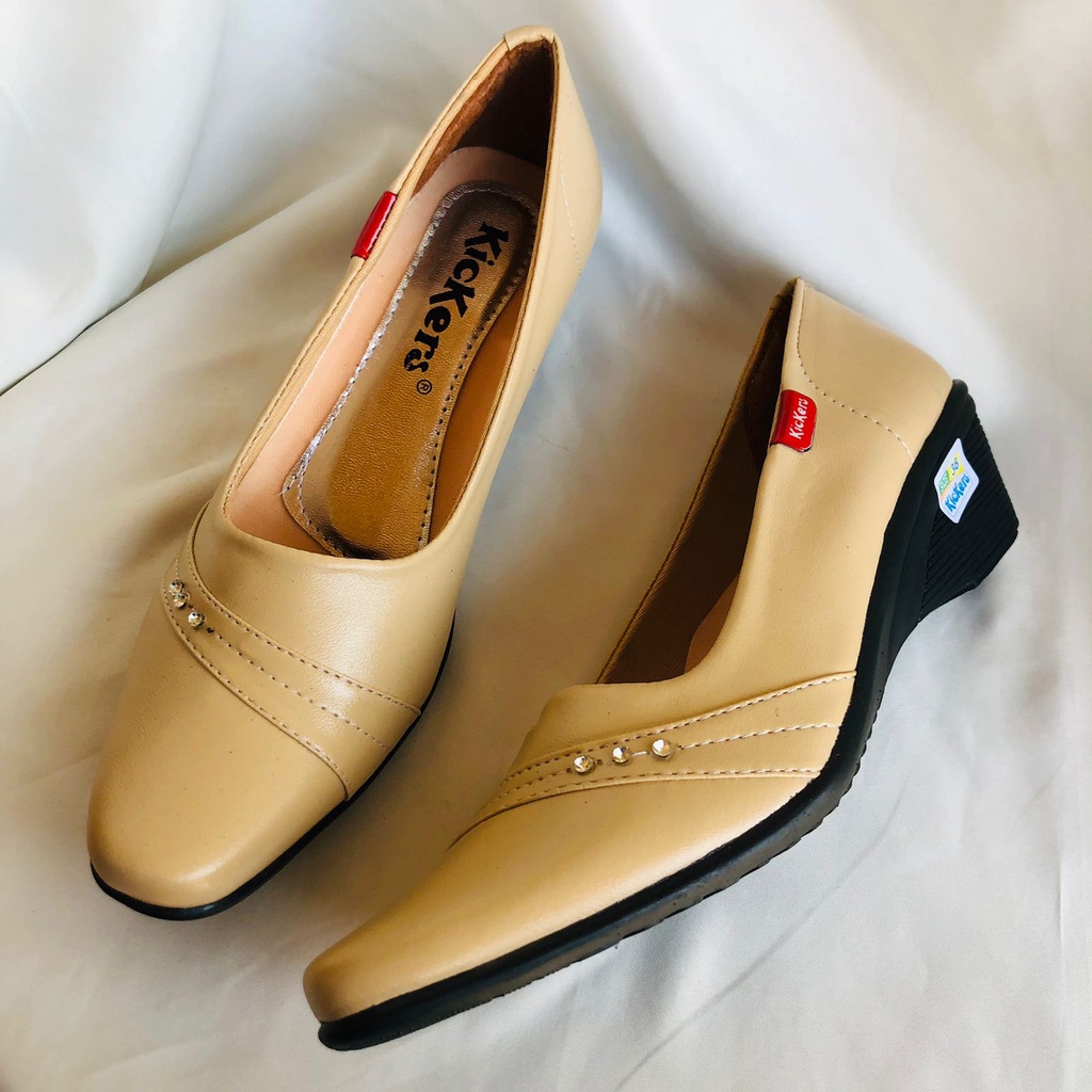 PANTOFEL D25 3 kerja cewek sepatu formal wanita terlaris kece kampus kantor populer trandy TERMURAH