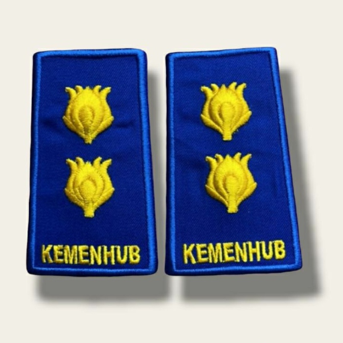 PANGKAT KEMENHUB DISHUB BORDIR PANGKAT PUNDAK 3D 4A 4B PANGKAT EVOLET BORDIR