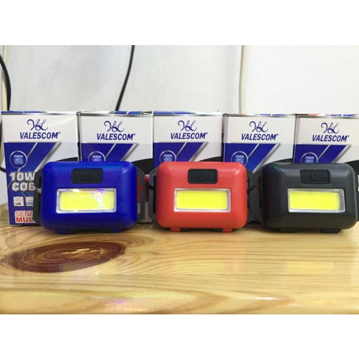 Senter Kepala Multifungsi 10W COB LED Senter Sorot Sepeda Rechargeable