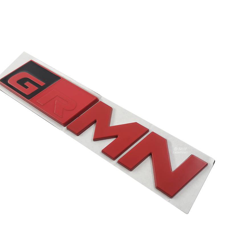 1 X Metal GR MN GR SPORT Logo Car Auto Rear Trunk Emblem Sticker Decal Badge Replacement For TOYOTA GR Sport