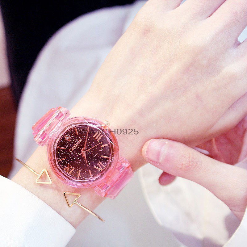 JAM TANGAN WANITA JELLY TRANSPARAN MURAH SIMPLE KOREA READY STOCK W91