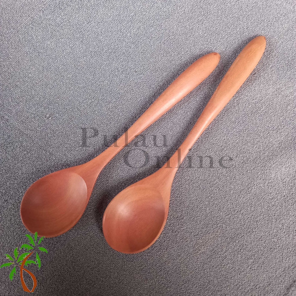 Sendok Makan 17cm Kayu - Sendok Kayu Korea - Sendok Makan kayu  - Pulau Online