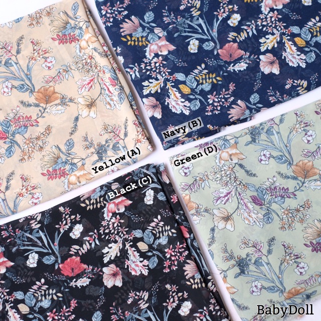 {BARU KAINNYA SAJA}  HIJAB MOTIF PASMINA / SYARI - KERUDUNG BABYDOLL CERUTI