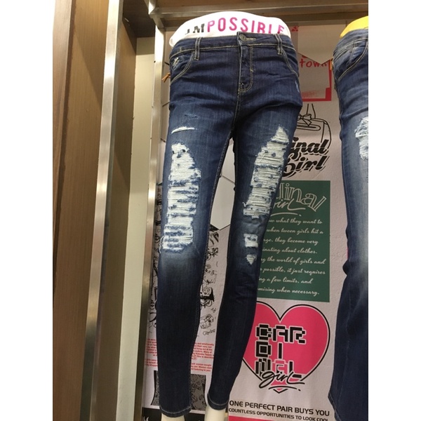 celana jeans wanita, celana jeans sobek tidak tembus wanita CARDINAL GIRL 100%original