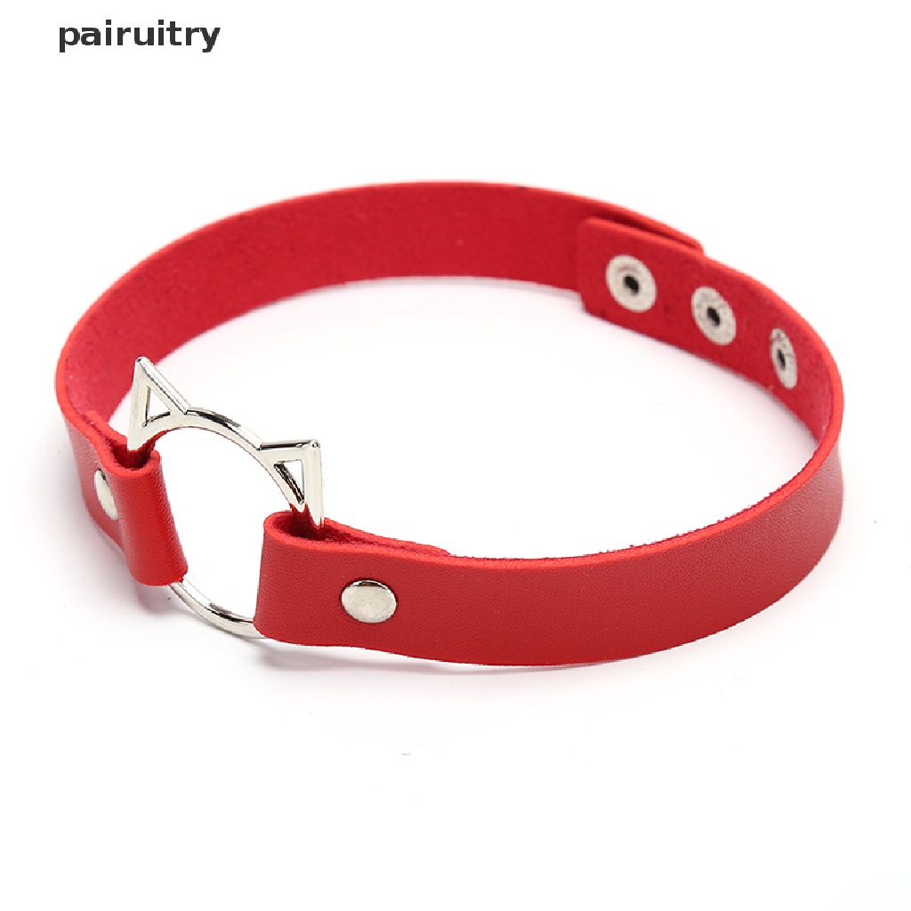 Prt Kalung Choker Wanita Desain Kepala Kucing Hollow Gaya Sexy Adjustable Untuk Hadiah PRT