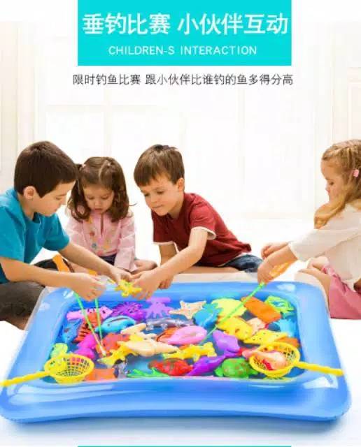 SPECIAL PRICE!!! Mainan Pancing Ikan Magnet 32 pcs/set + Kolam (56-71.5K)