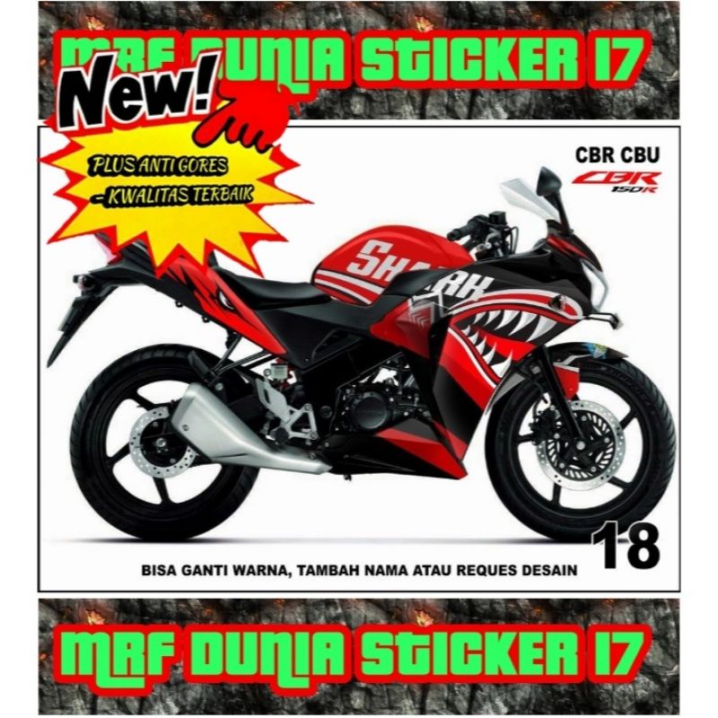 Sticker decal CBR CBU Full Body dekal CBR CBU Stiker CBR CBU Full Body Motif  18