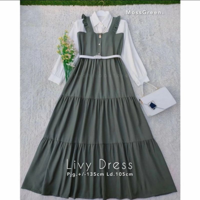 Dress Remaja Terbaru Livy Dress Free Belt