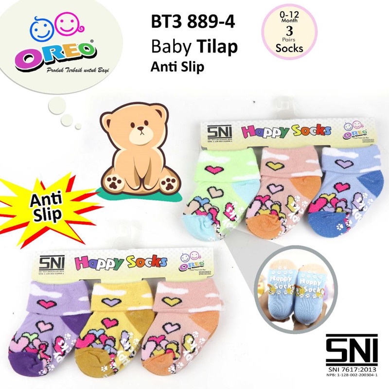 Kaos Kaki Bayi Anti Slip / Kaos Kaki Bayi 3 In 1 Oreo / Kaos Kaki Bayi Murah