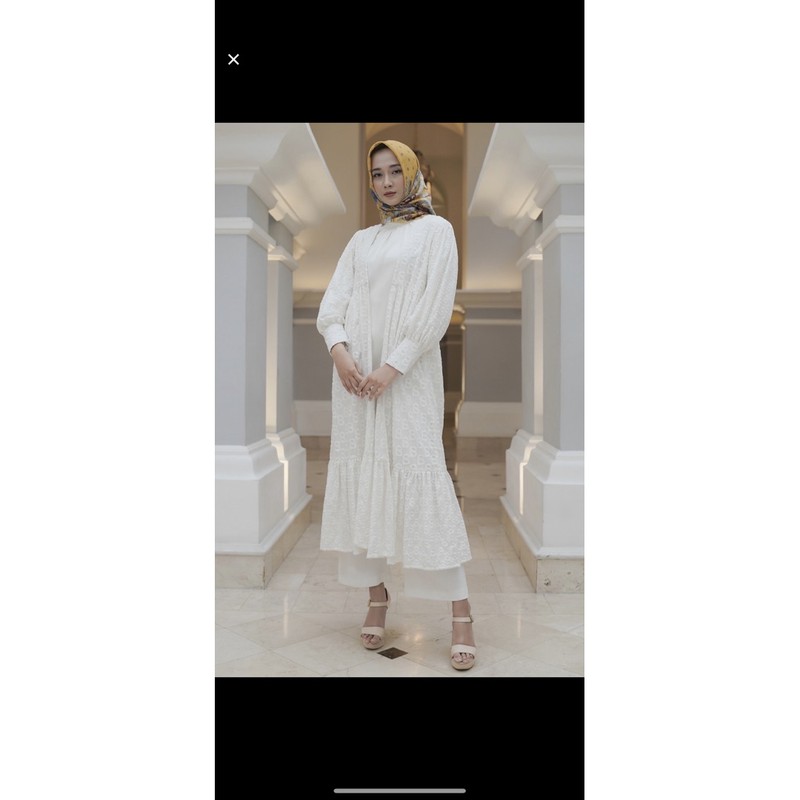 Ready siap kirim  Amina dress Benang jarum buttonscarves size L