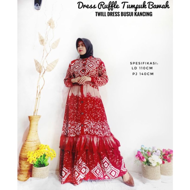 gamis twill ori raffle susun bawah brand dielapelangi