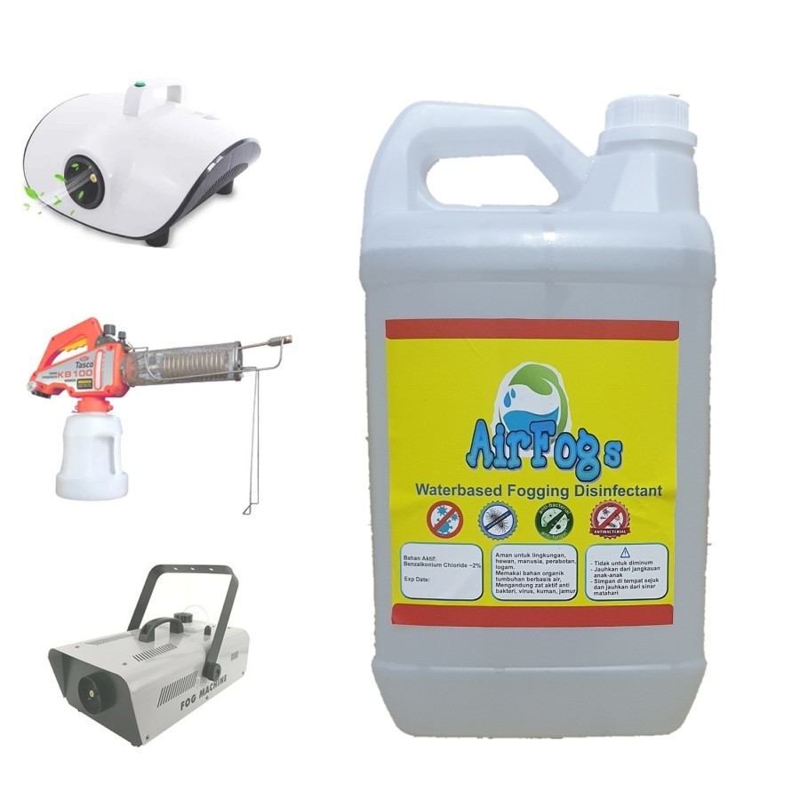 AIRFOGS DISINFEKTAN 5L FOGGING WATERBASED+DISINFEKTAN AMAN UNTUK TUBUH