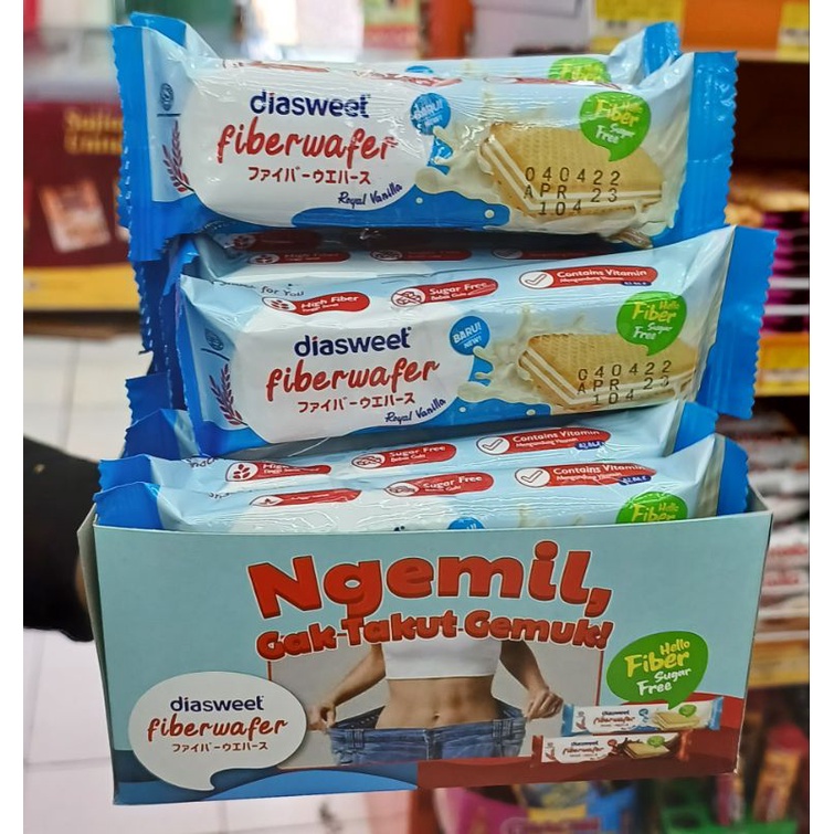 Diasweet fiber wafer 18g sugar free tinggi serat