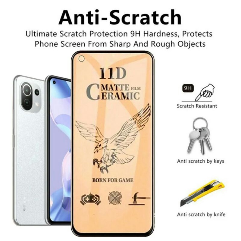 Realme C21 C21Y Tempered Glass Anti Gores Bening FULL CERAMIC Matte Anti Glare Anti Minyak Realme C2
