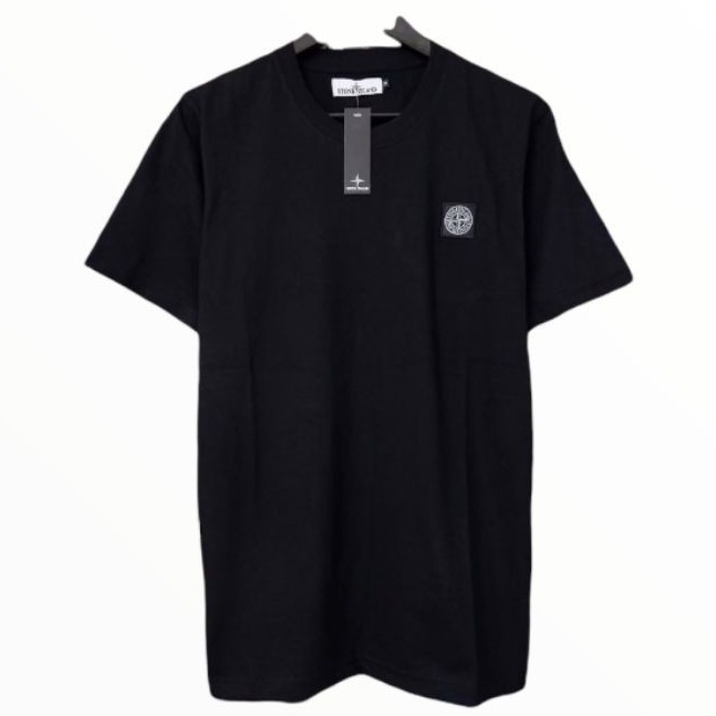 Kaos Stone Island Patch Logo Hitam