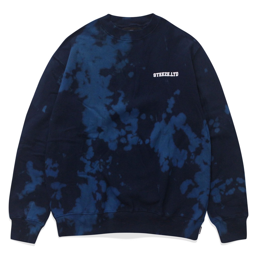 STEEZE.LTD - TIE DYE MINI COLLEGE CREWNECK NAVY