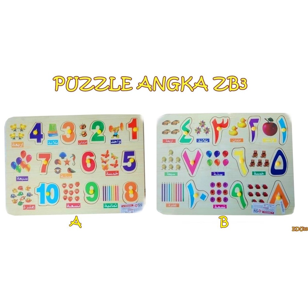 EDU33 PUZZLE ANGKA ZB3 ANGKA ARAB