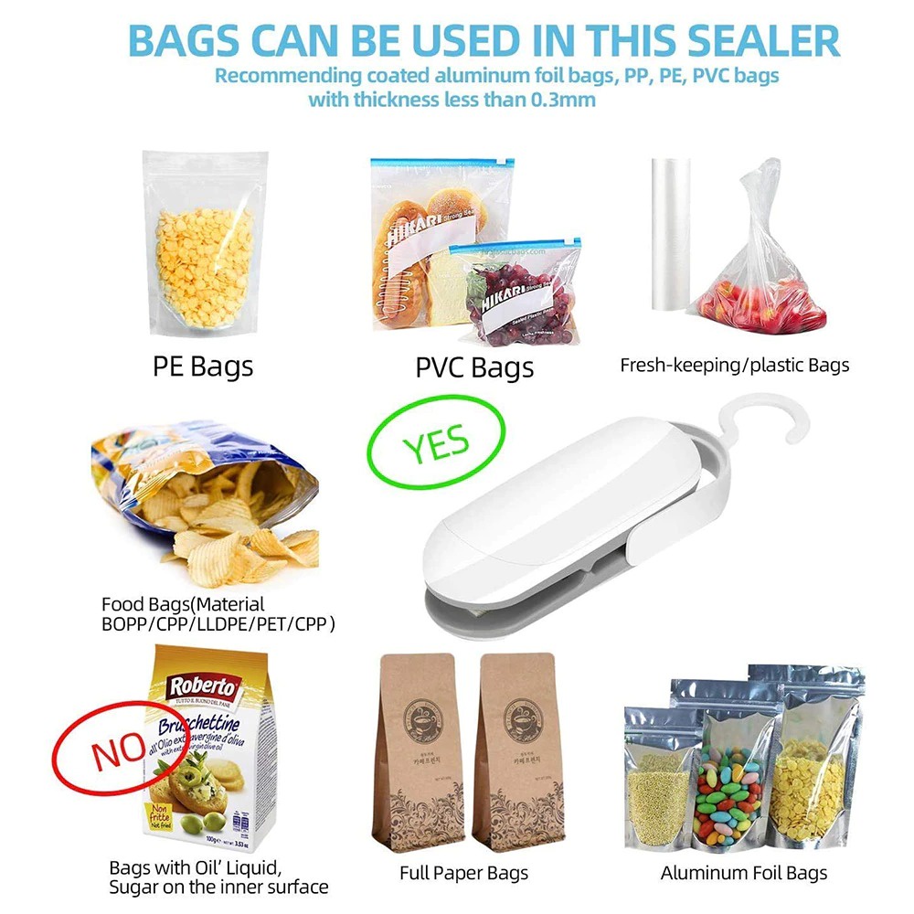 TERMURAH GRATIS ONGKIR Pompa Vacuum Sealer Makanan Food Packing Machine - Sealer Elektrik Plastik Pembungkus Makanan 220V 100W - Mesin Sealer Plastik Mini -Seler plastik portable - vacuum sealer pengemas makanan mesin vacum makanan alat vacum makanan