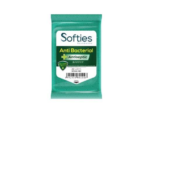 Softies Anti Bacterial Wipes (20wipes)