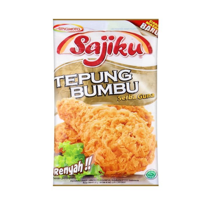 

Sajiku Tepung Bumbu Kuning 80 gr, 1 Renceng @10 pcs