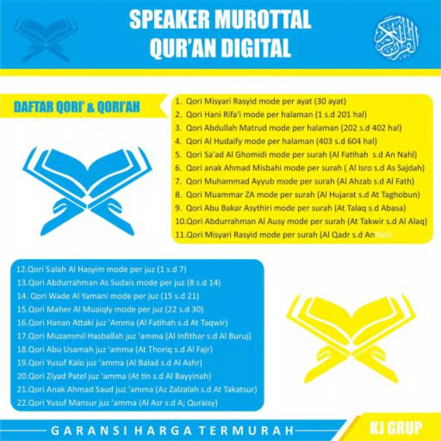 Memory murotal hafalan Al-Qur'an