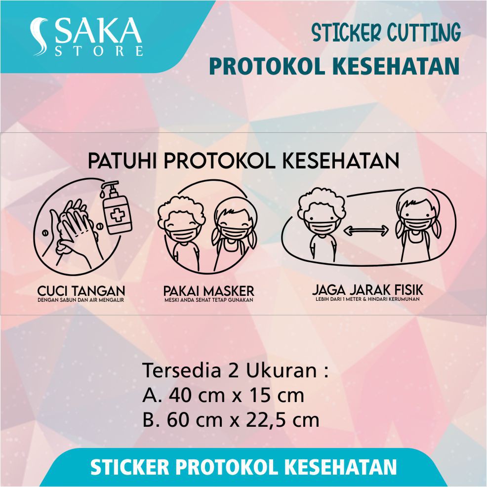 Jual Stiker Protokol Kesehatan / stiker covid / stiker pandemi