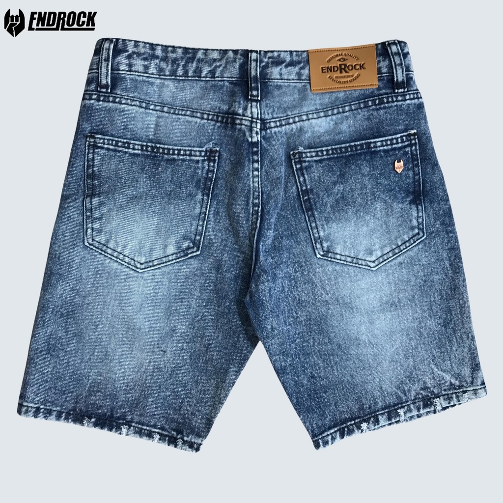 ORIGINAL jeans Endrock 030 snow | Celana pendek sobek pria